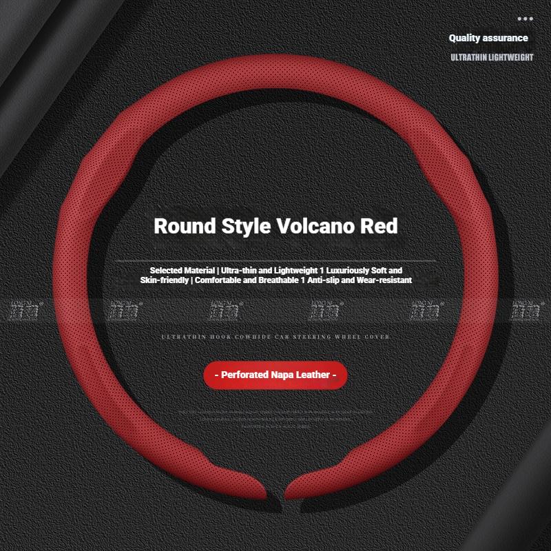 Car snap-on Leathe steering wheel cover For Mazda 3 5 6 Axela Atenza CX30 CX5 CX8 CX9 MX5 RX8 RX7 BT50 SKYACTIV Auto Accessories FF22