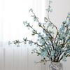5pcs Simulation Flowers 105cm Snows Willows Branch Silk Flower Restaurant Decoration Artificial Purple Pear Blossom Snow Willow