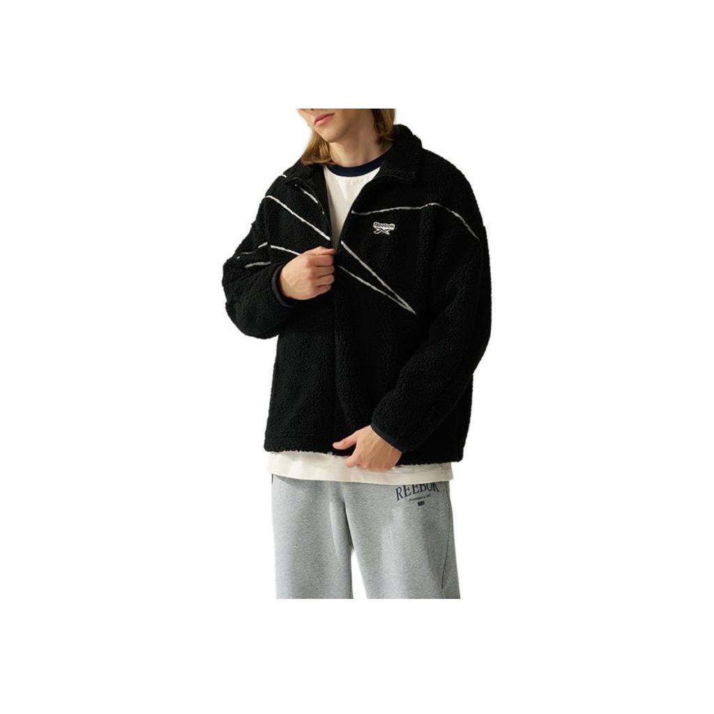 Reebok Comfortable Versatile Long Sleeve Jacket Unisex Jackets Black 24FRM101UGH0