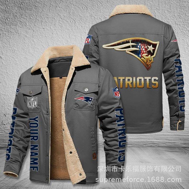 American football team football jersey Philadelphia Eagles jersey autumn and winter velvet cotton jersey sports jacket men's jacket