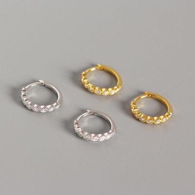 S925 Sterling Silver Zirconia Hoop Earrings and Studs for Women