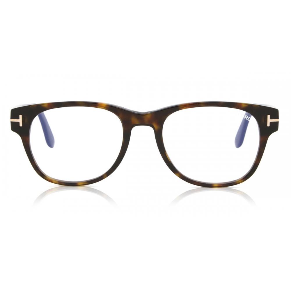 

Tom Ford Ft5898 B Blue Light Block 052 Men Eyeglasses Dark Tortoise/52