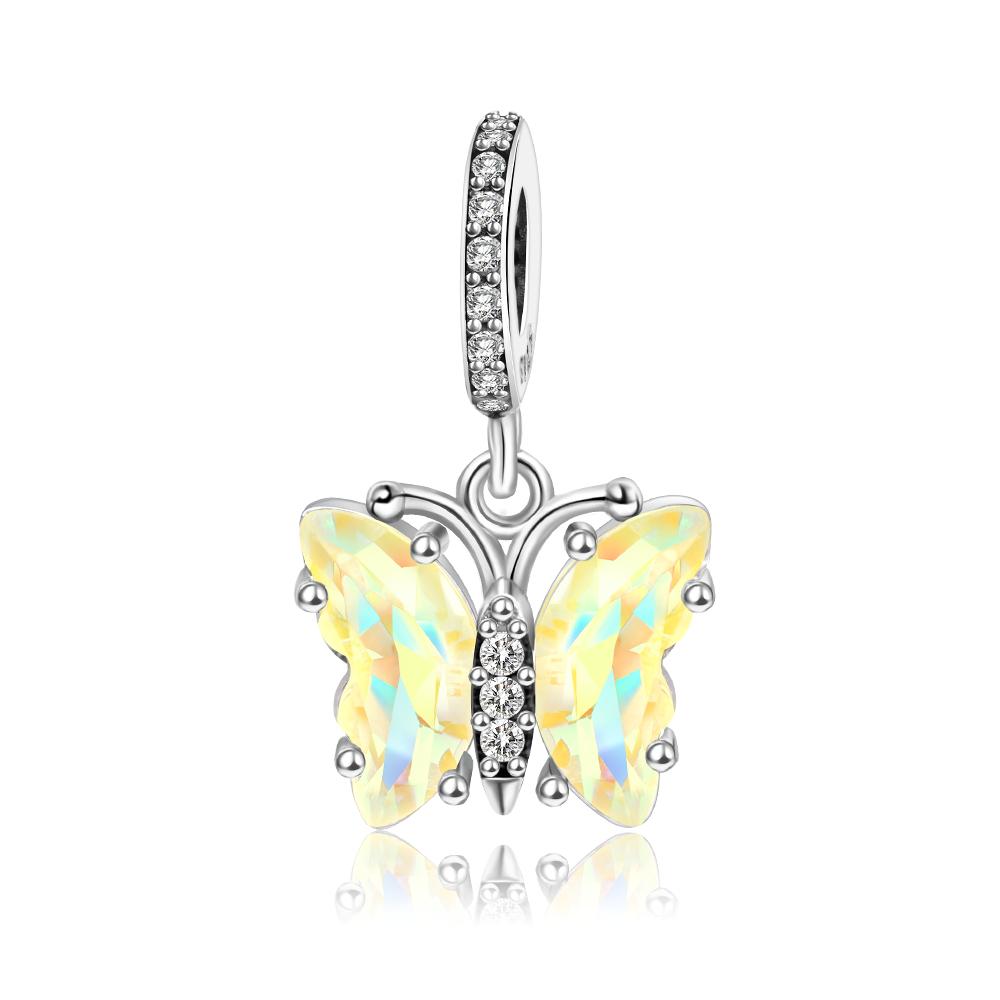 

Copper Green Turtle Pendant & Blue Butterfly Dangle Charm Fit Snake Bracelet Boutique Necklace Exquisite Gifts