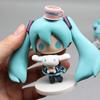 Hatsune Miku Anime Figurine Holding Cinnamoroll Bean Eyed Kawaii Tabletop Decorations Action Figures Doll Model Children ToyGift