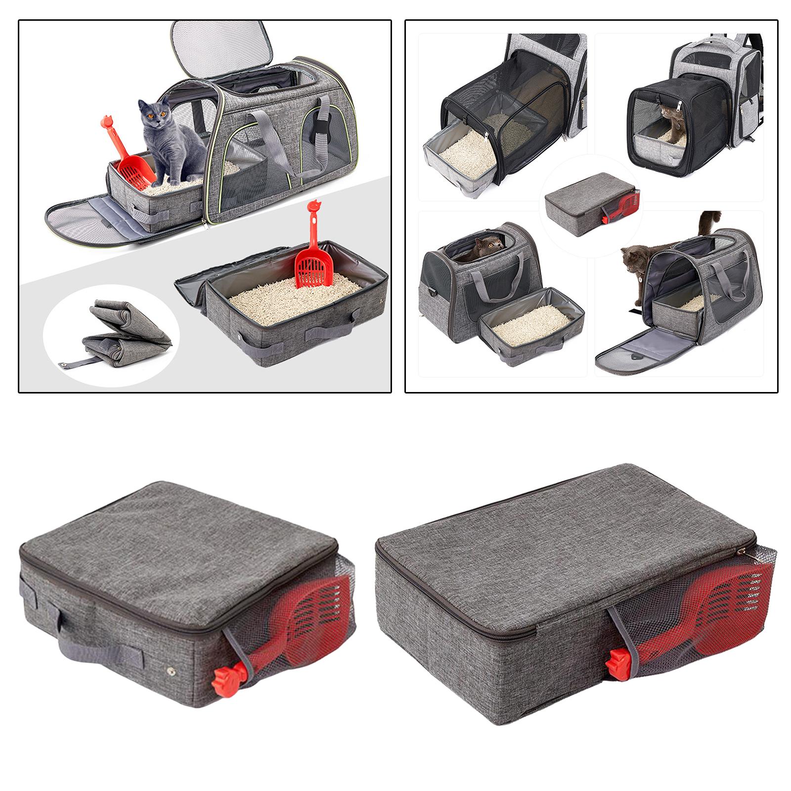 

Travel Cat Litter Box Portable Cat Litter Box with Cover for Car Lightweight 30cmx30cm