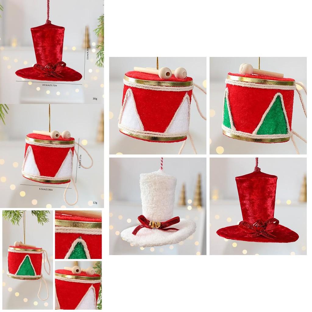 Christmas Tree Ornament With Drum And Hat Decor For Holiday Festivities