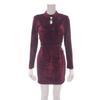 GRAXIA Cabaret Mini Tight Hostess Cabaret Lounge Long Pearl Mini Wine Size Small Dress, Dress, Cutout, Dress, Dress, Club, Dress, Sleeves, Cutout,