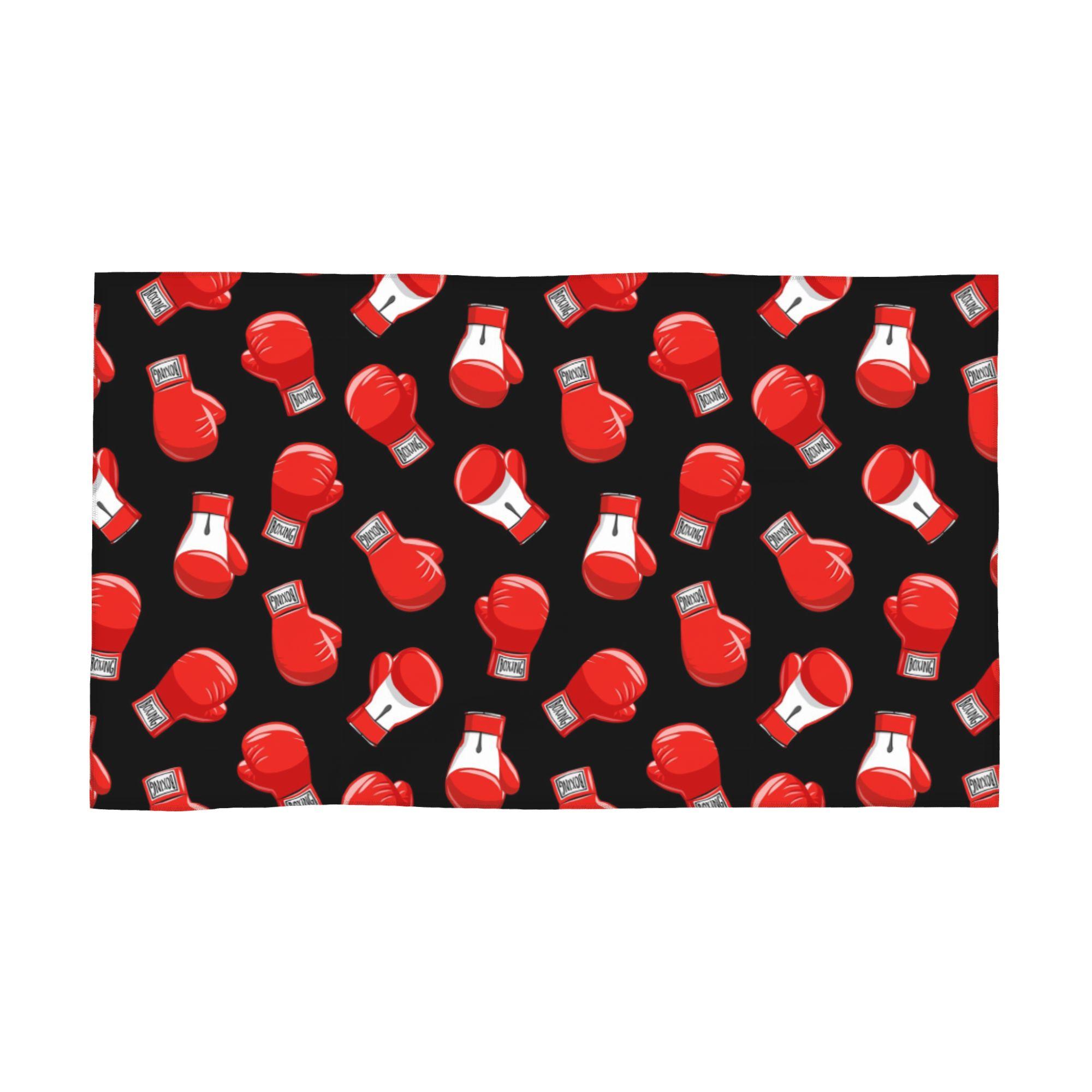 

Red Boxing Gloves Soft Face Towel Quick Dry Pool Bath Cotton Towels Absorbent W40*H60(CM)