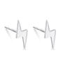  Sterling Silver Lightning Stud Earrings for Women Star of David Moon Heart Earring Elegant Wedding 999 Silver Jewelry