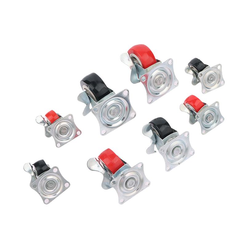 4Pcs 1"/1.25"/1.5"/2" Pvc Furniture Casters Wear Resistant Mute Universal Heavy Trolley Wheels 360 Degrees Swivel Castor