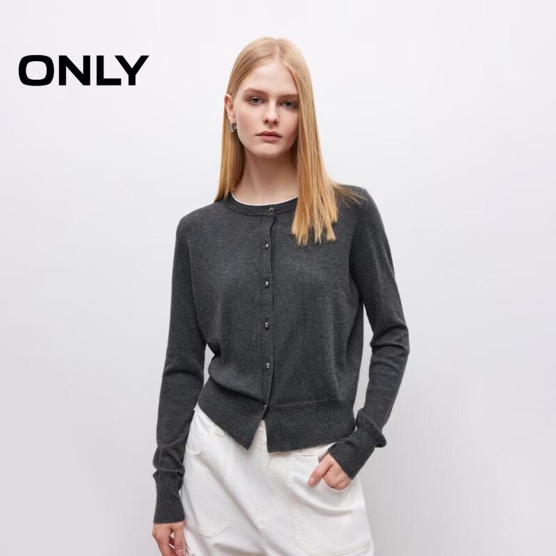 ONLY Women s Long Sleeve Contrast Trim Knit Cardigan M