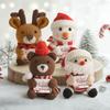 Crochet Christmas Gift DIY Handmade Dolls Cute Crochet Santa Claus Desktop Knitted Figurines Navided Xmas Decor Desktop Ornament