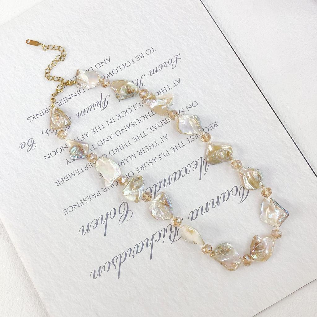 Shell Crystal Necklace 1.2 Meters Long Necklace Sweater Chain Fashion Versatile Necklace