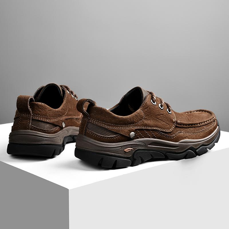 Golden Sapling Men's Casual Shoes Genuine Leather Loafers Work Safety Shoe for Men Outdoor Leisure Flats Male Moccasins