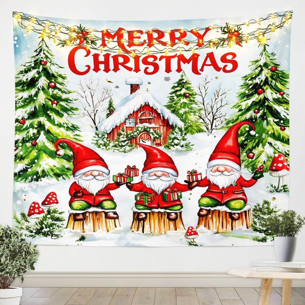 Christmas Santa Claus Wall Hanging Tapestry Snowman Wall Hanging Tree Wall Hanging Gorgeous Christmas Tree Fireplace Gifts