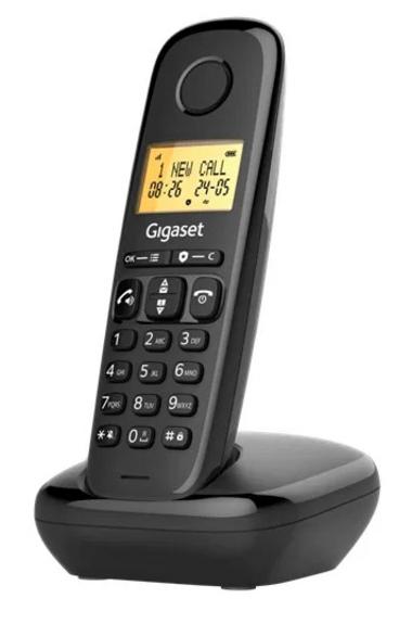Gigaset Basic 100 DUO Cordless Phone, Black
