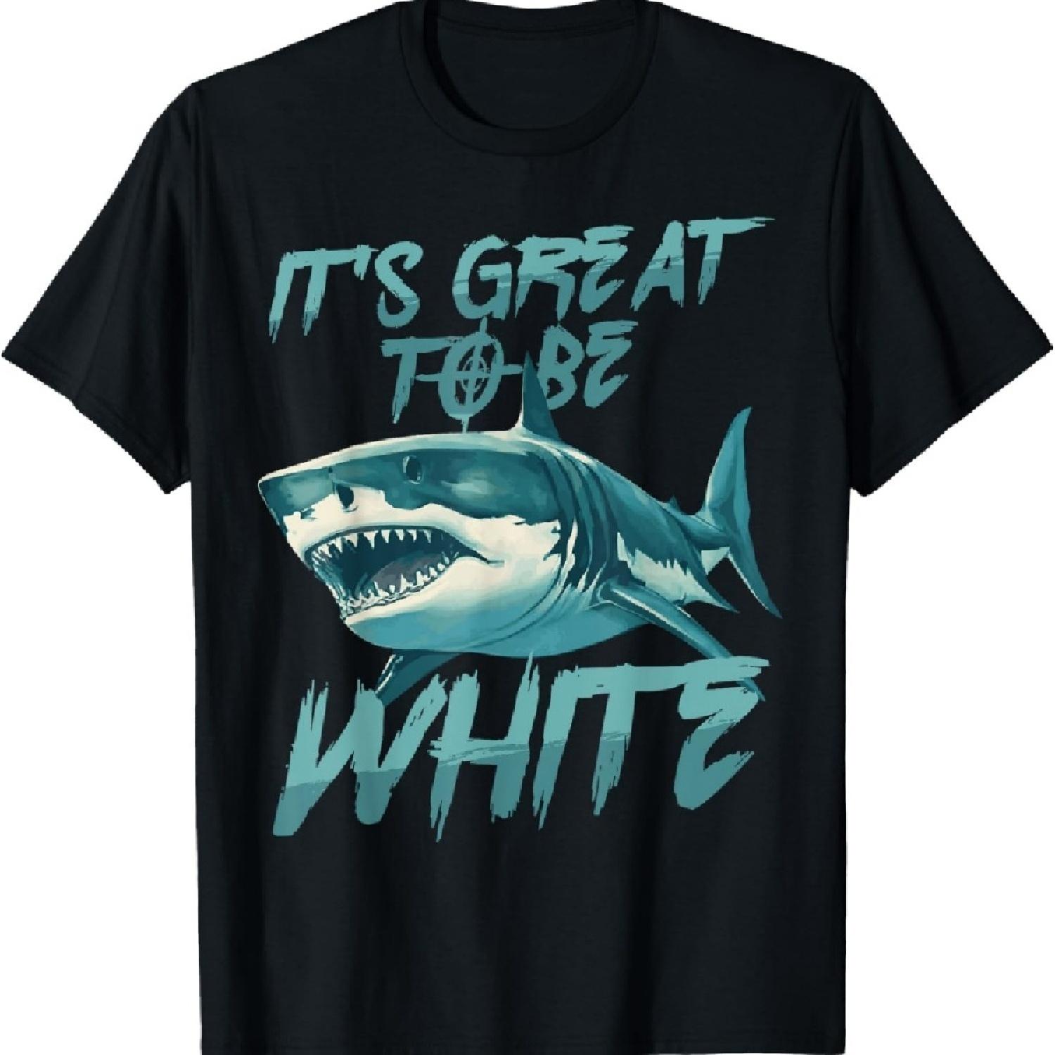 

Белые акулы имеют права Морское животное Белая акула Футболка XXXXXL чёрный