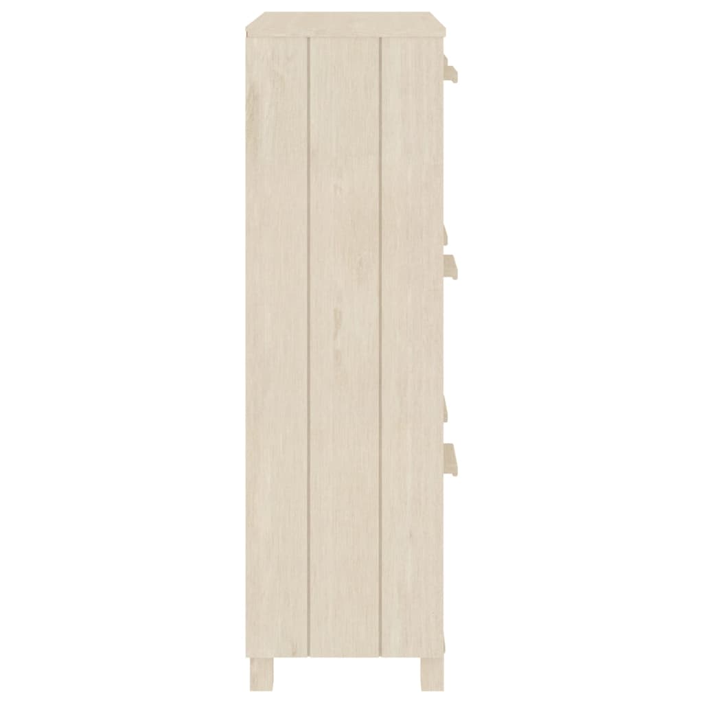 Shoe Cabinet HAMAR Honey Brown 59.5 x 35 x 117 cm Solid Pine Wood