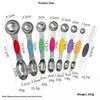 8Pcs Measuring Spoons Magnetic Measuring Spoons Dual Sided Stainless Steel Measuring Spoon Stackable Nesting Tablespoon Teaspoon