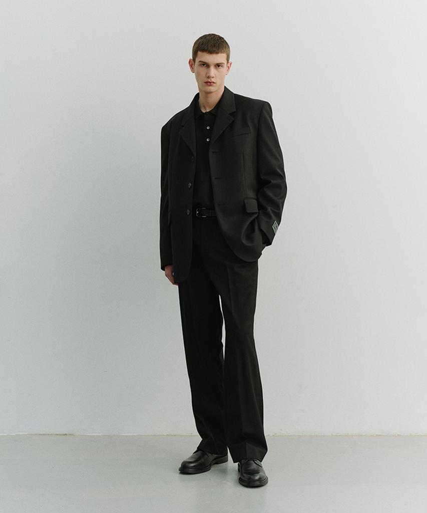 Dunst For Men 3 Button Wool Blazer_Unisex_Udja6A103_Black