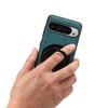 DENIOR A14 For Google Pixel 9 Pro XL Magnetic Case Rotary Kickstand Leather PC TPU Phone Cover