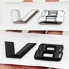 3D ABS Chrome Letters Car Fender Badge Sticker V8 Emblem Logo For Mercedes QPKDK5 Maybach S600 W222 S500 W140 CL600 M275 CLS63