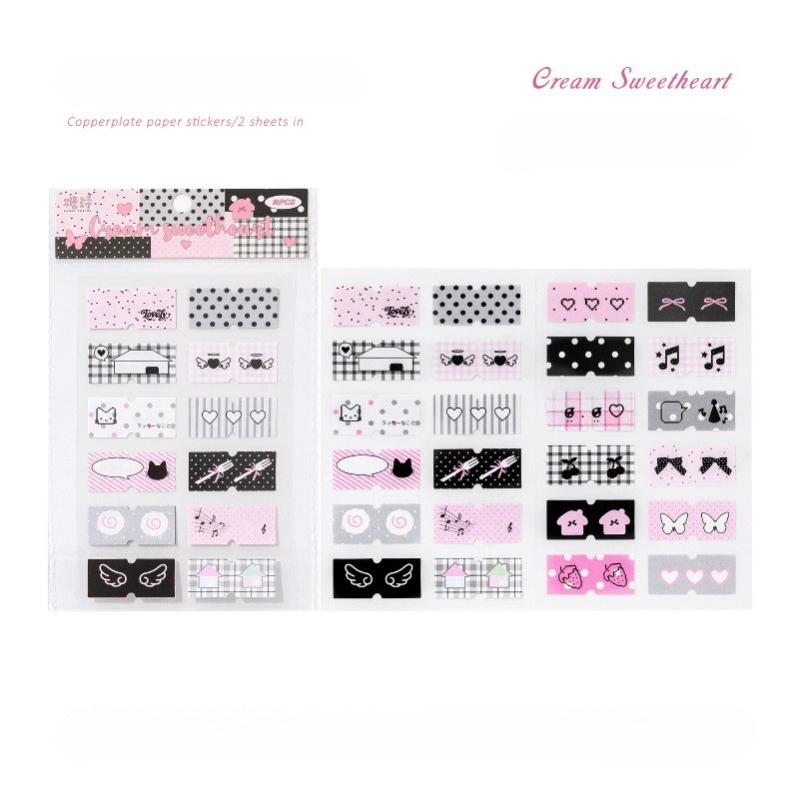 Decorative Stickers Romantic Stickers Cute Label Material Hand Account Collage Student Diary Marker Index Sticker