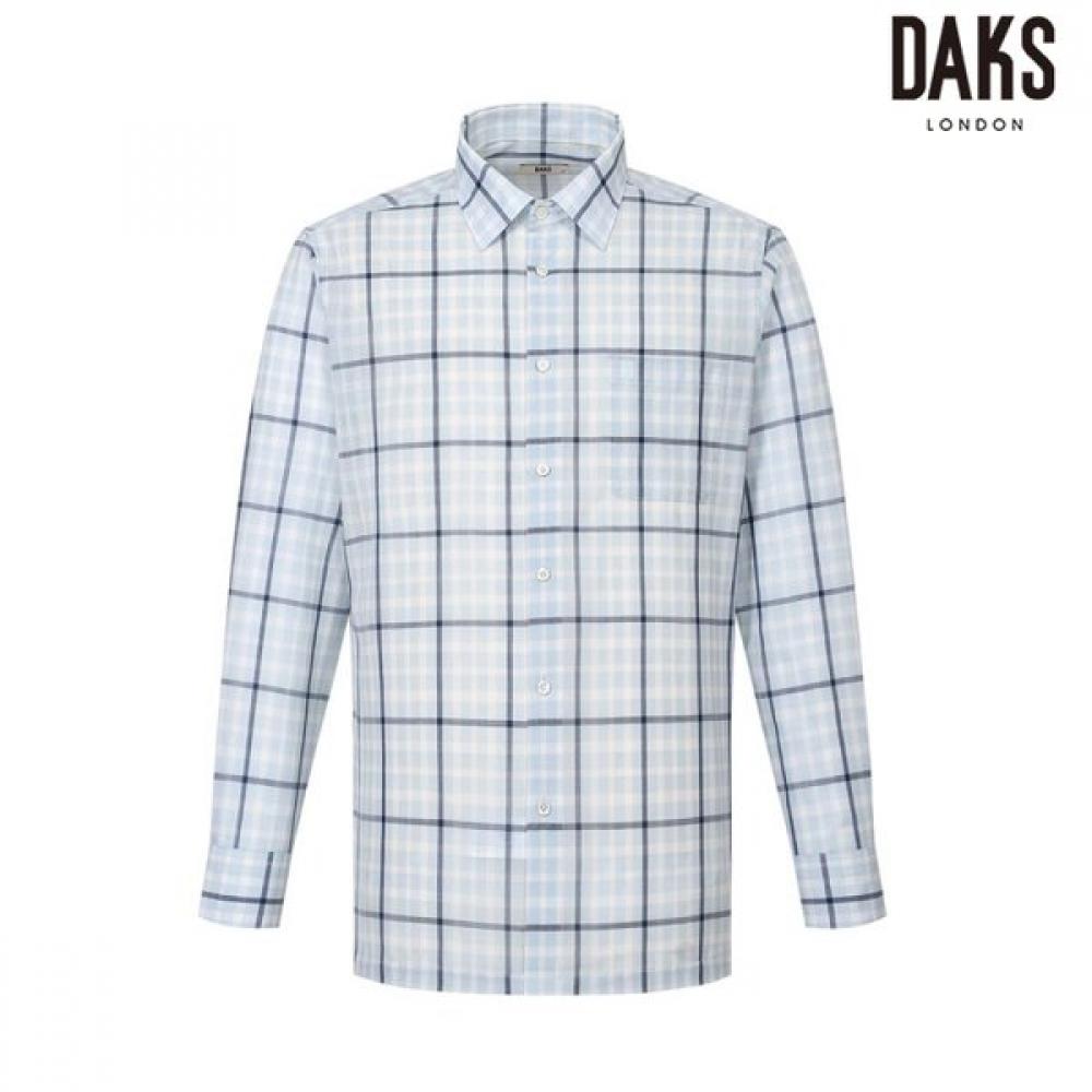 DakS Men S Wool Blend houSe Check Regular Fit Shirt dmS1Shcl141b1 Blue/95