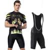 XINTOWN Men's Summer Cycling Jersey and Bib Shorts Set