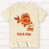 Fish & chips Cotton Summer Casual Cool Loose T-Shirt