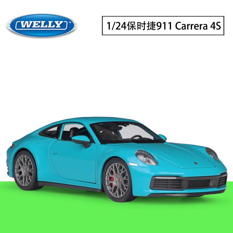 AAOL1 Welly 1:24 Porsche 911 Carrera 4S Alloy Sports Car Model Diecasts & Toy Metal Vehicles Car Model Simulation Collection Kids Gift