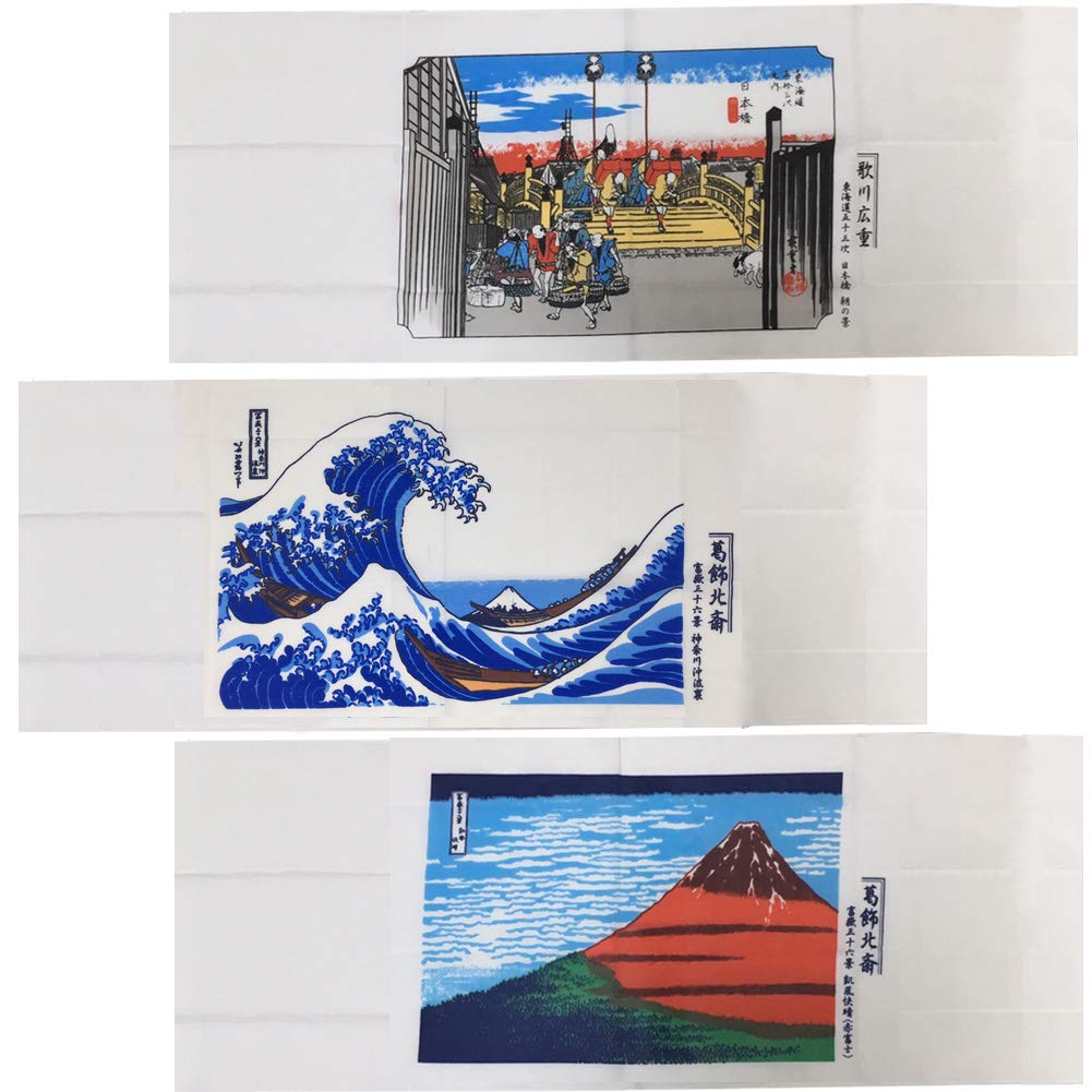 

Tenugui set Japanese pattern tenugui sweat wipe souvenir souvenir [pkpohs] Ukiyo-e 3-piece (Ukiyo-e 3-piece set)