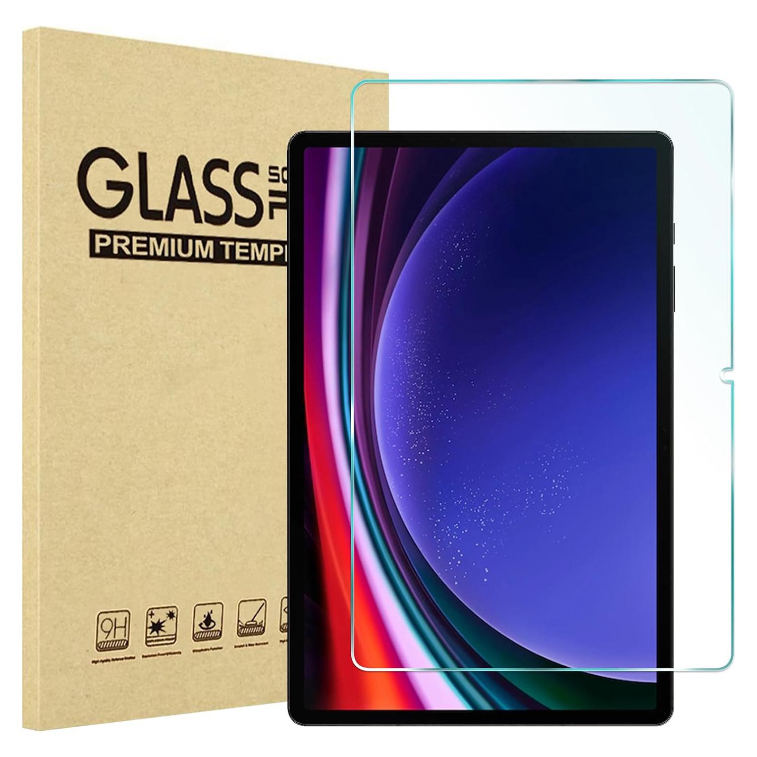 

Для планшета Samsung Galaxy Tab S9 FE+ Захисне скло для екрана Загартоване скло з дугоподібною кромкою HD Прозора плівка Type A