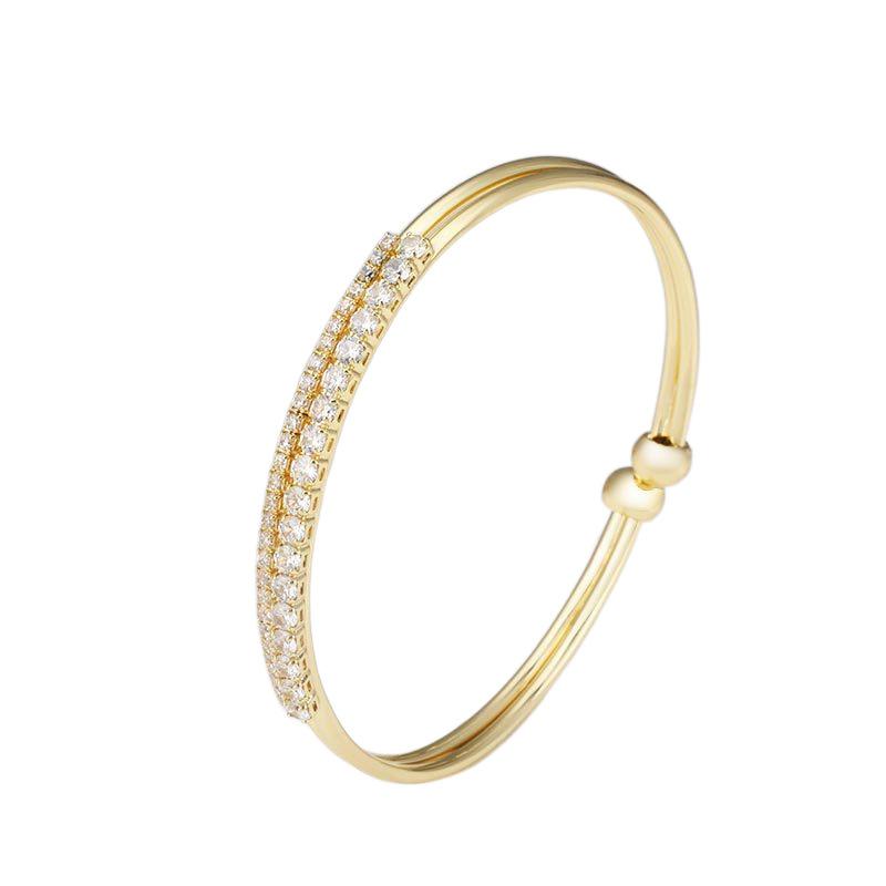 Stone Bracelet for Women Ins Advanced Geometric Open Bracelet Hand Ornaments European and American Jewelry