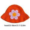 Beliebter gehäkelter Fischerhut mit Blume für erwachsene Frauen, handgestrickte Totenkopfmütze, Ins-Style-Hut, lässiger Bucket Hat für Mädchen