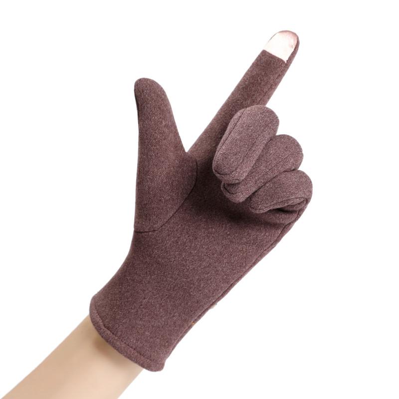Women Winter Warm Touch Screen Thin Fleece Elegant Cute Bow Sweety Outdoor Drive Cycling Windproof Not Bloated Mittens Gloves