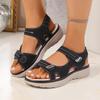 2025 Women's Plus Size Sporty Velcro Peep-Toe Sandals