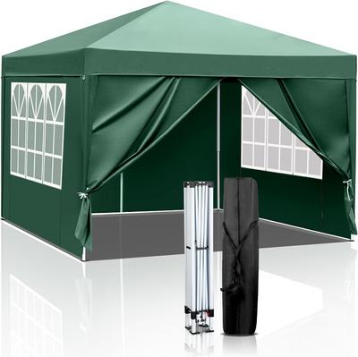 TOPAIM Tarp Tent 3 m x 3 m se 4 bočními úložnými taškami moskytiéra UV voda volný čas katastrofa atletické stylové desky se snadnou instalací, součástí balení jedním dotykem,