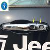 Auto Door Handle Bowl / Rearview Mirror Rubbing Protection Strip Cap Decor Cover Trim Accessories For Jeep Compass 2017 - 2024