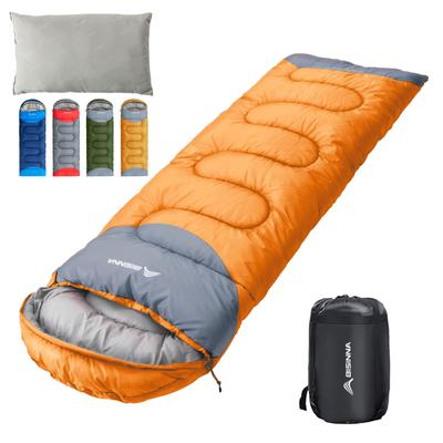 BISINNA Summer Sleeping 210T for Car and Camping In a Includes Pillow and Storage Comfortable Temperature Bag, Envelope-Style, Lightweight,