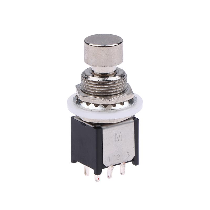 6Pin Emergency Stop Push Button Guitar Effects Pedal Stomp Box for Audio Equipment DPDT Latching Momentary ON/ON Foot Switch