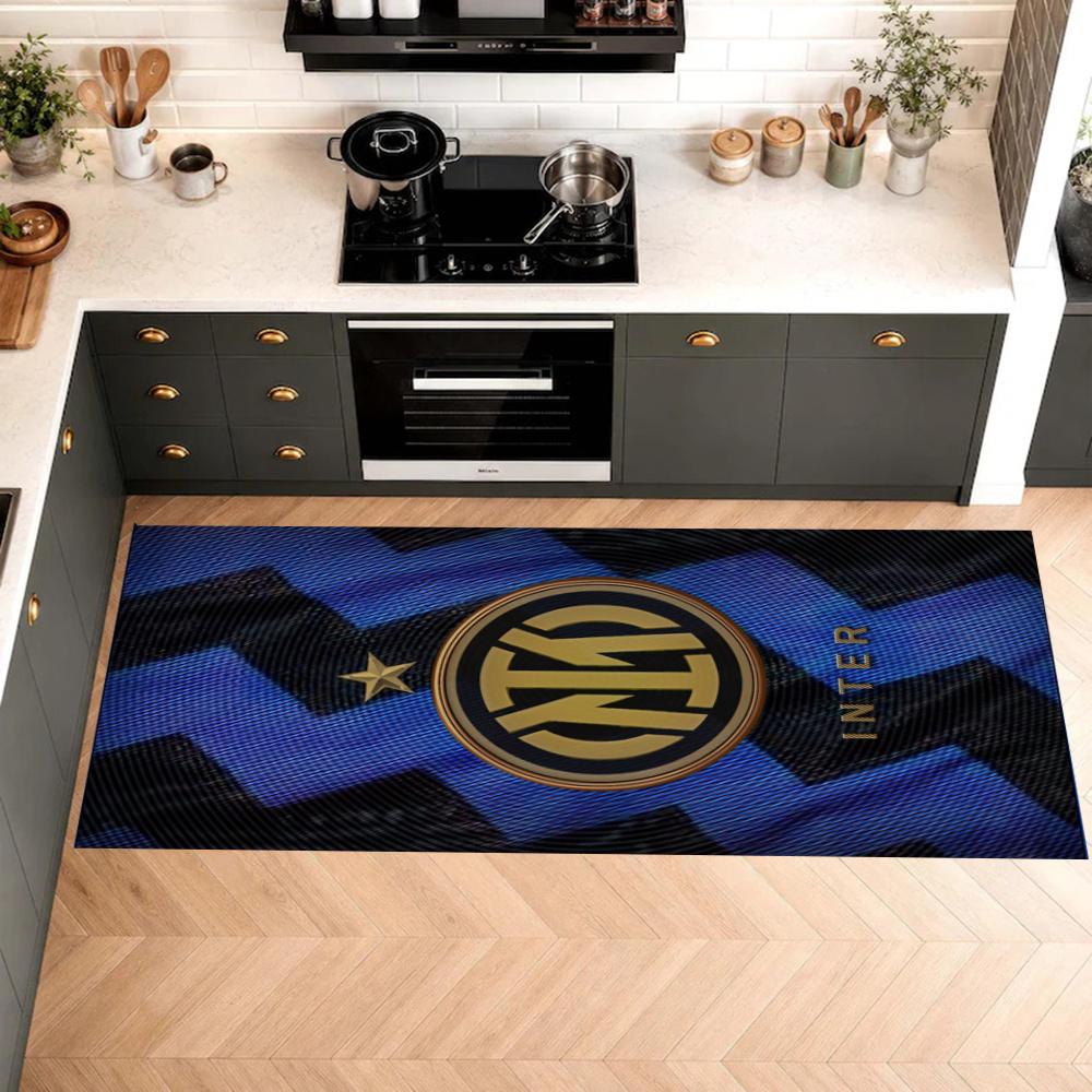 Inter Milan Kitchen Carpet Nonslip Floor Mat Ideal For Indoor And Outdoor Entryway Door Mat Laundry Room Bathroom Foot Mat