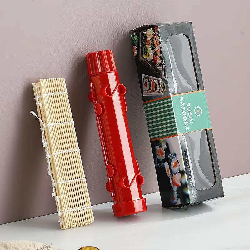 Striped Sushi Rocket Tube Mould Kitchen Household Diy Rice and Vegetable Roll Mould Convenient and Quick Mould Tool Set