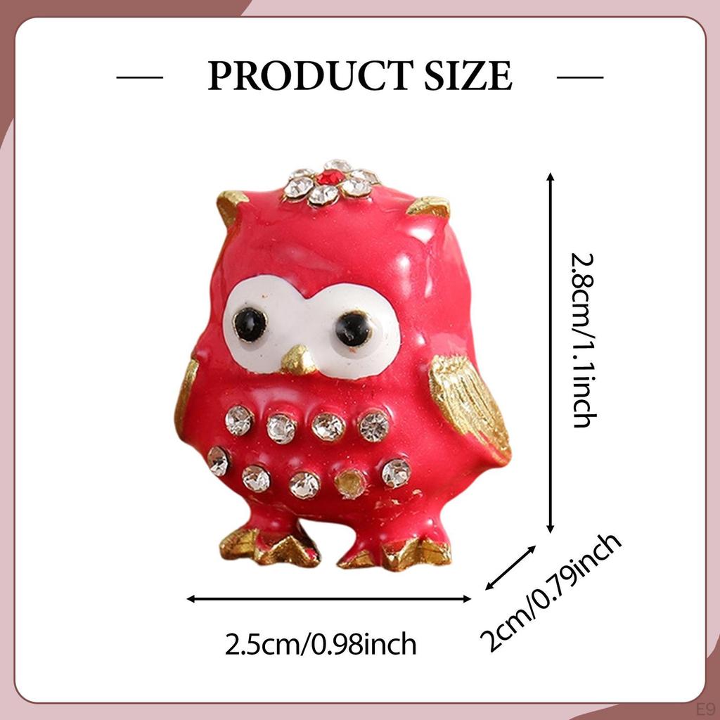 Jewelry Box Owl Trinket Collectible Desktop for Women Organizer Figurine Charms