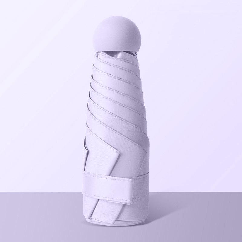 Kompakter UV-Schutz Faltbarer Regenschirm mit Schwarzer Fütterung