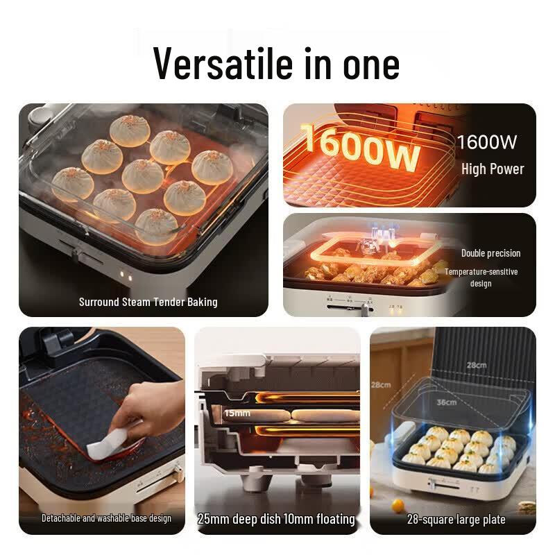 Midea Multi-functional Electric Griddle CN plug (adapter included)