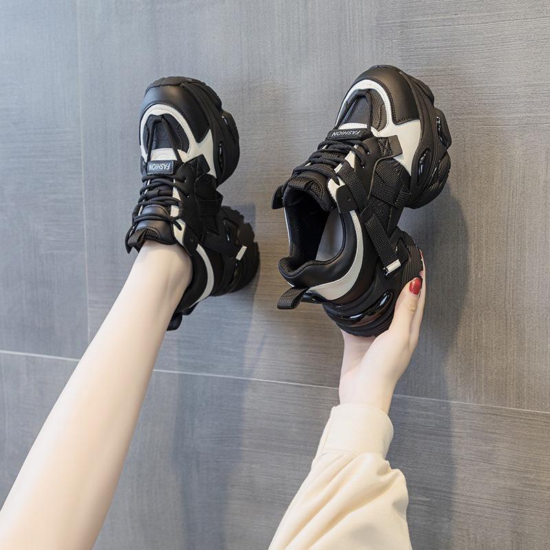 Autumn new air cushion bottom thick sole versatile casual breathable heightening shoes sports casual shoes women