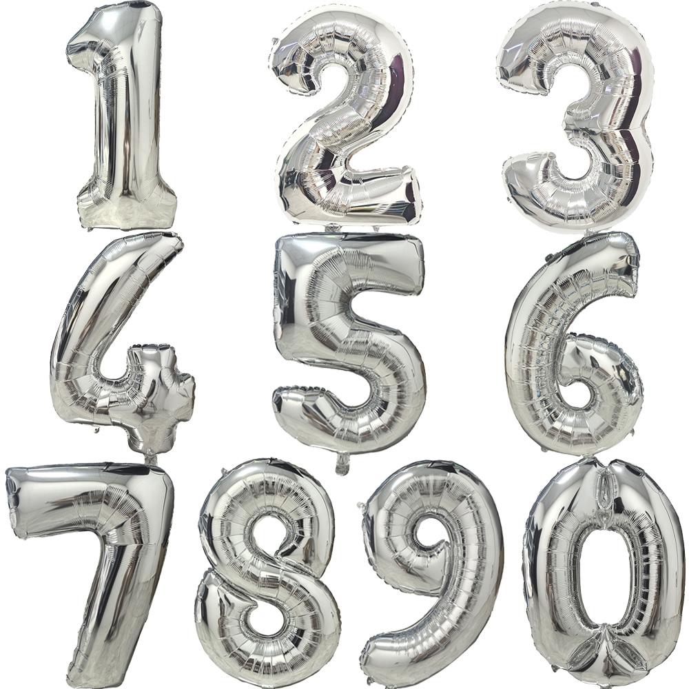 

32Inch Multi Color Large Numbers Balloon 0-9 Birthday Ball Red Digit Bachelorette Balloons Anniversary Birthday Party Decoration Number 1&32Inch 1pc