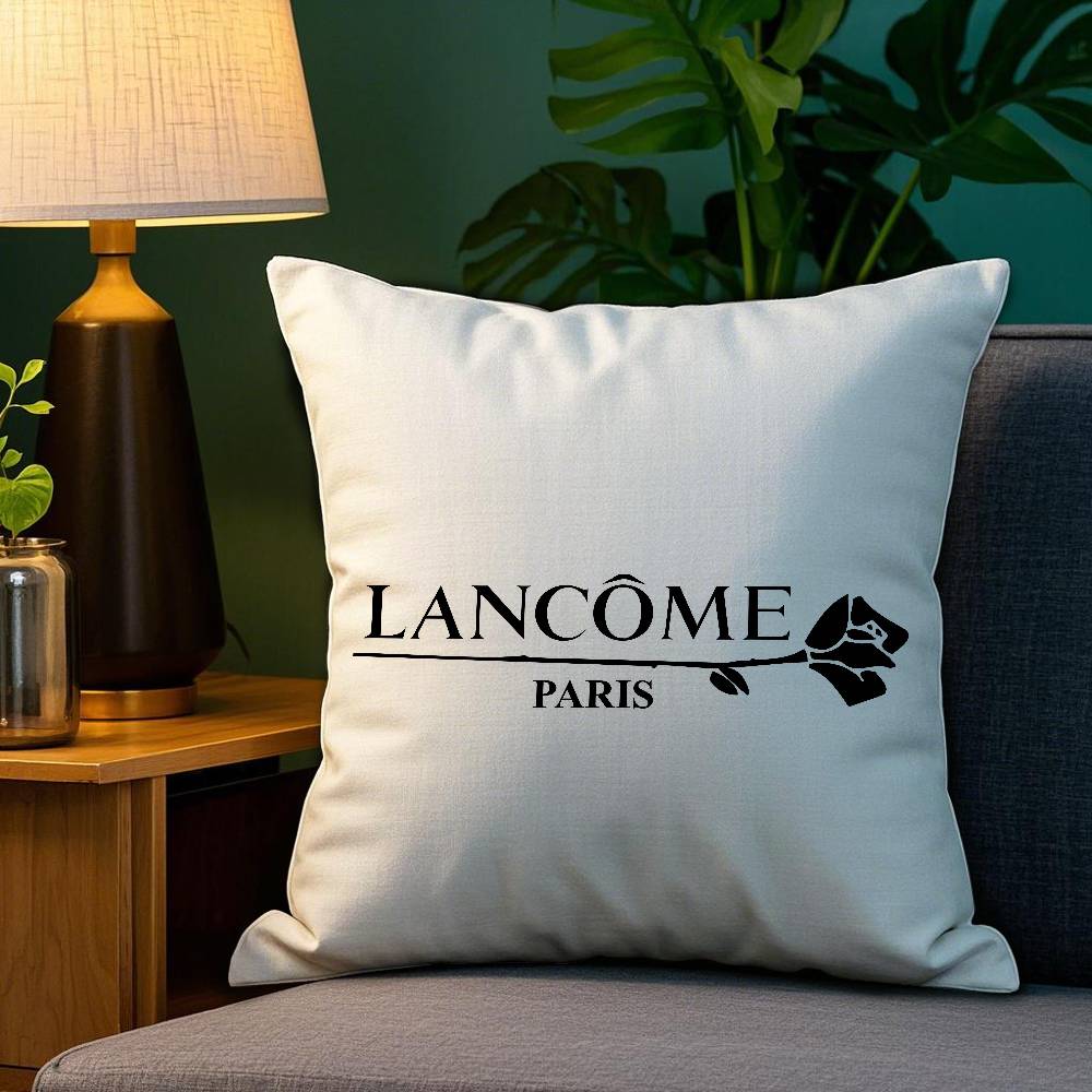Fashion Pattern L-L-LancomeS Pillow Case Home Double-sided Printing Short Plush Colorfast Microfiber Cushion Cover