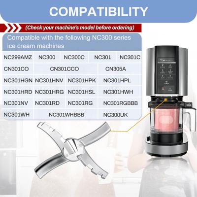 Ersatz-Paddelblatt für Ninja Creami NC300 Serie Eismaschinen Edelstahlklinge BPA-frei Eispaddelaufsatz